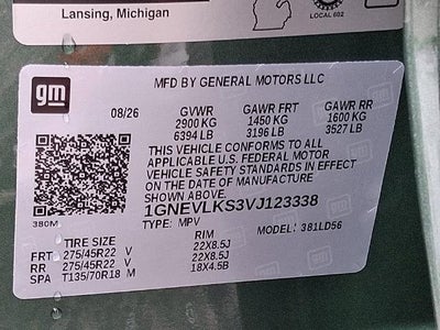 2027 Chevrolet Traverse RS