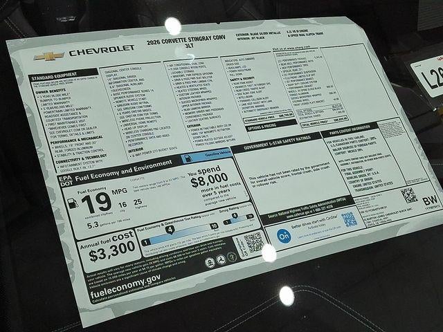 2026 Chevrolet Corvette Stingray 3LT